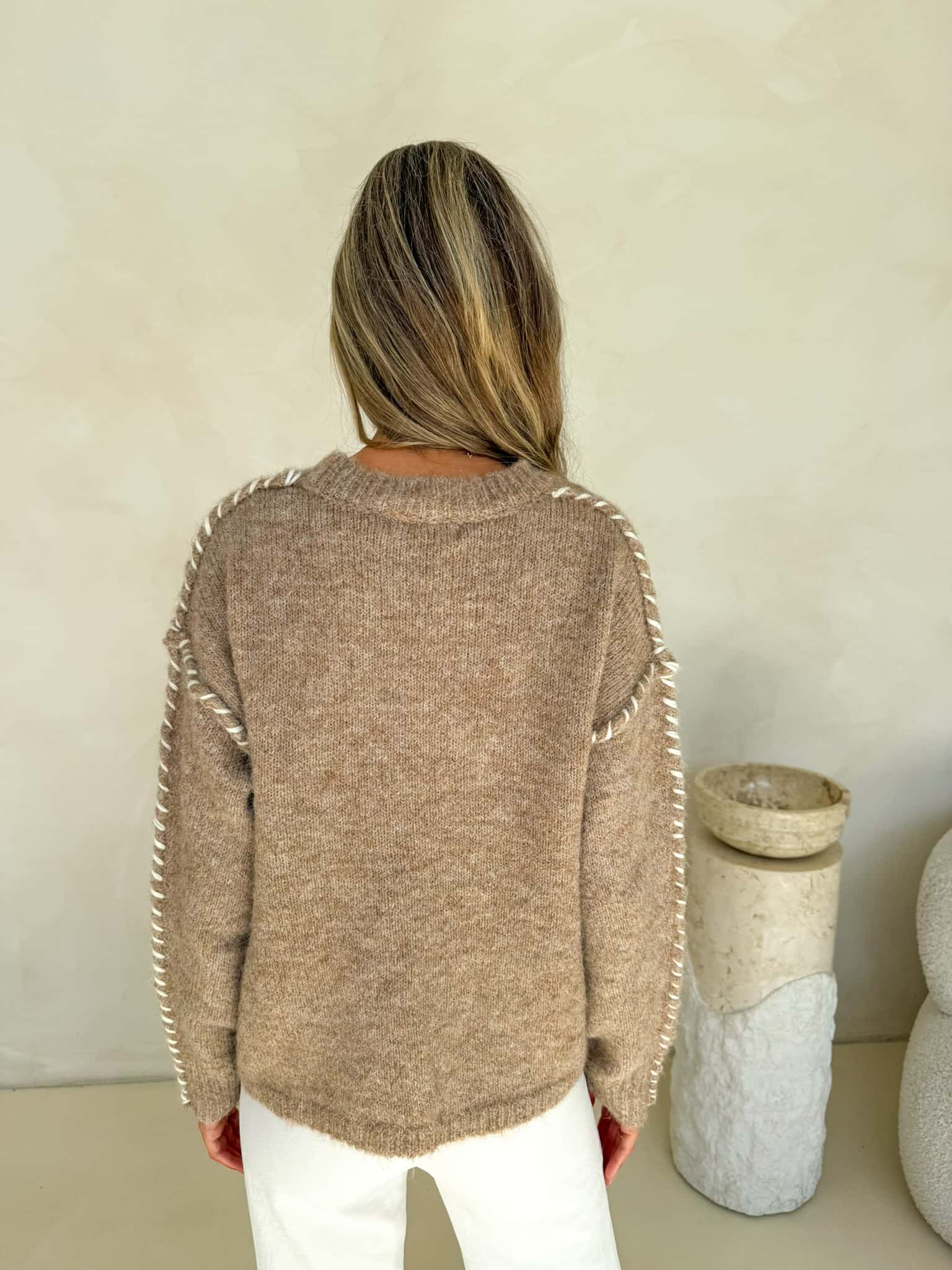 Fawn Stitch Knit - Taupe - Image 3