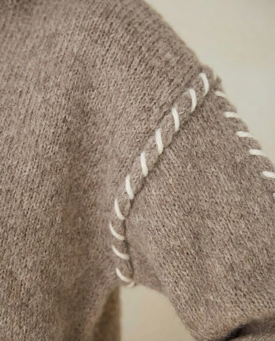 Fawn Stitch Knit - Taupe - Image 5