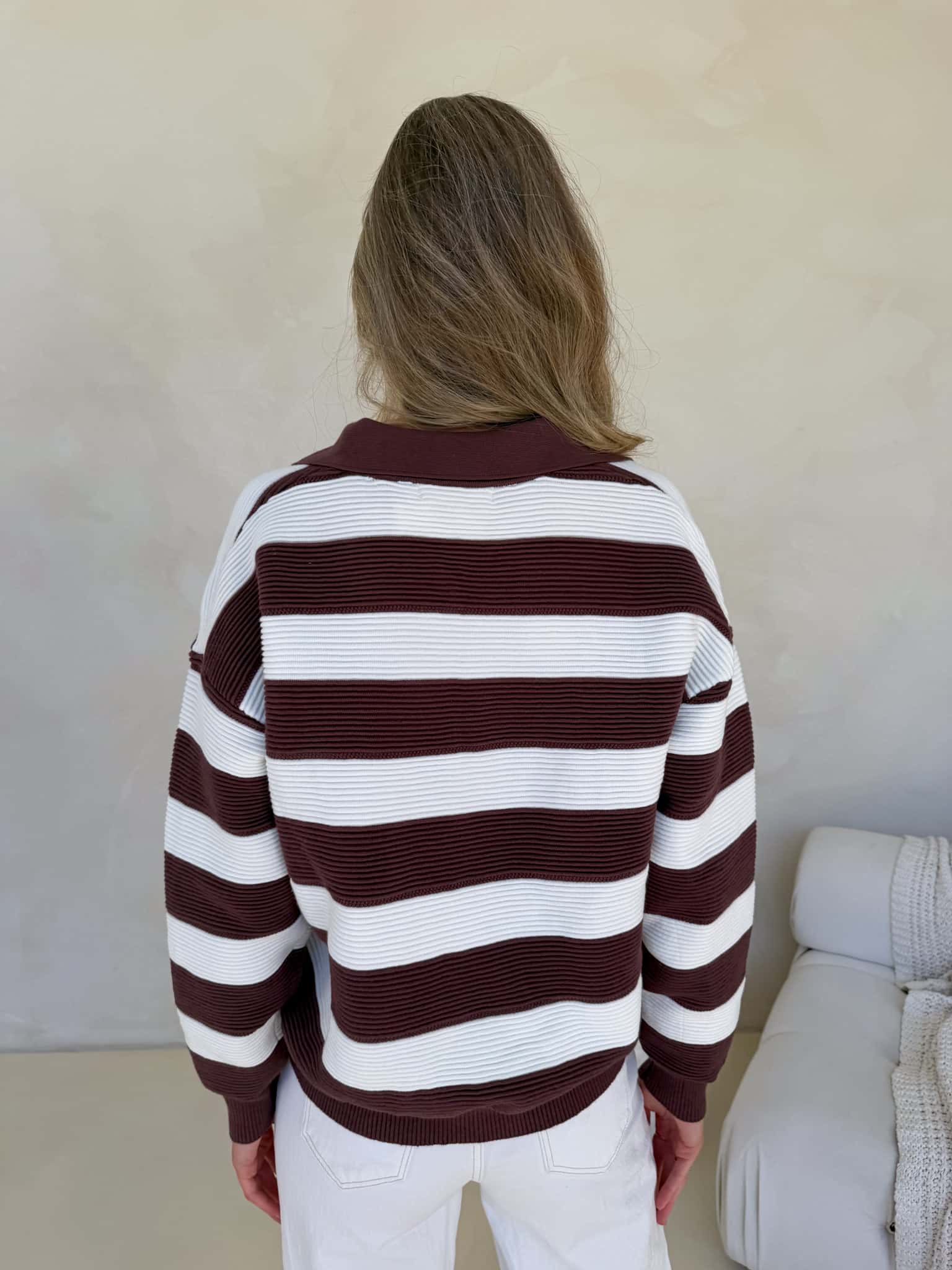 Harlow Knit - Chocolate & White - Image 4