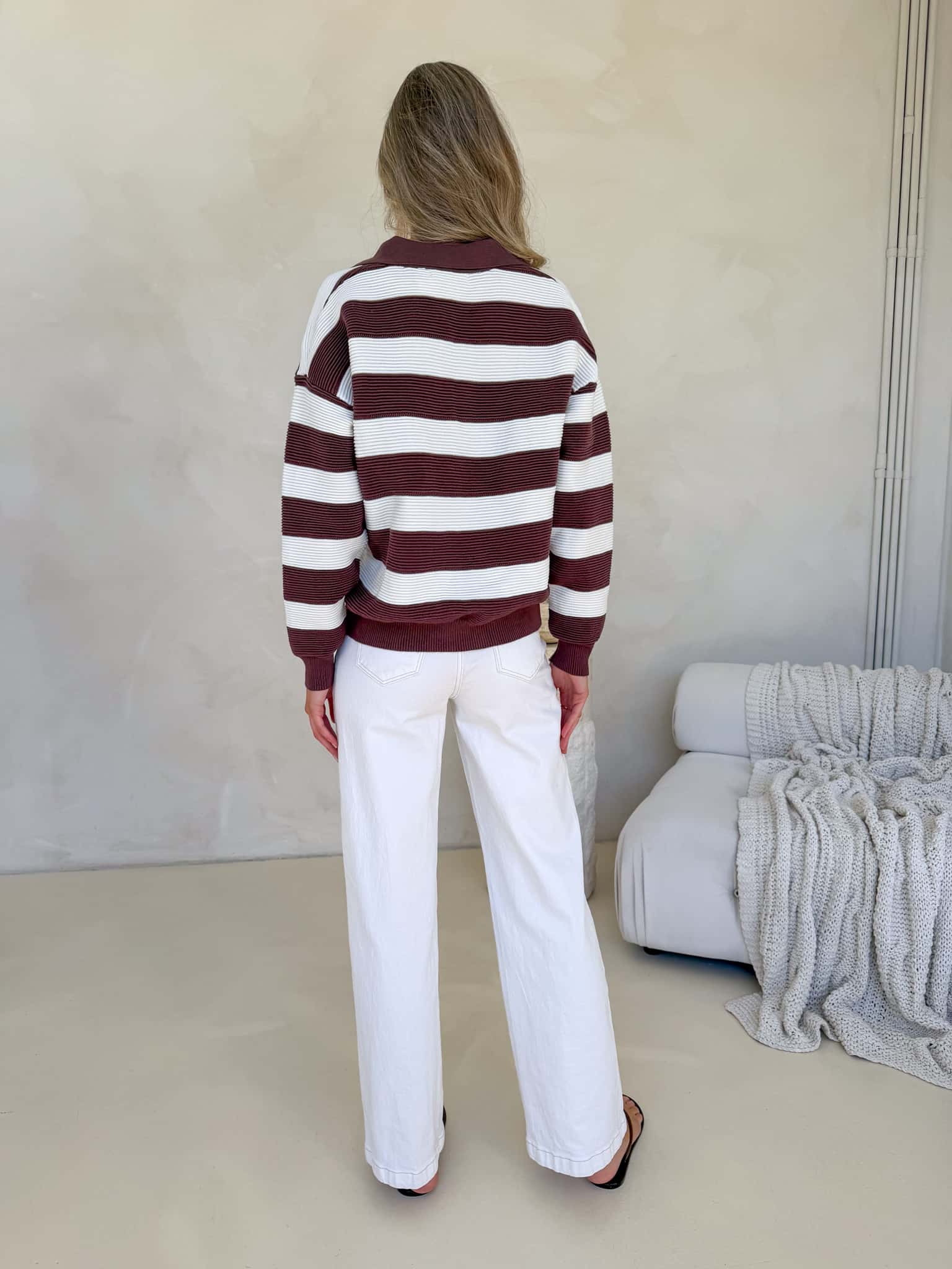 Harlow Knit - Chocolate & White - Image 6