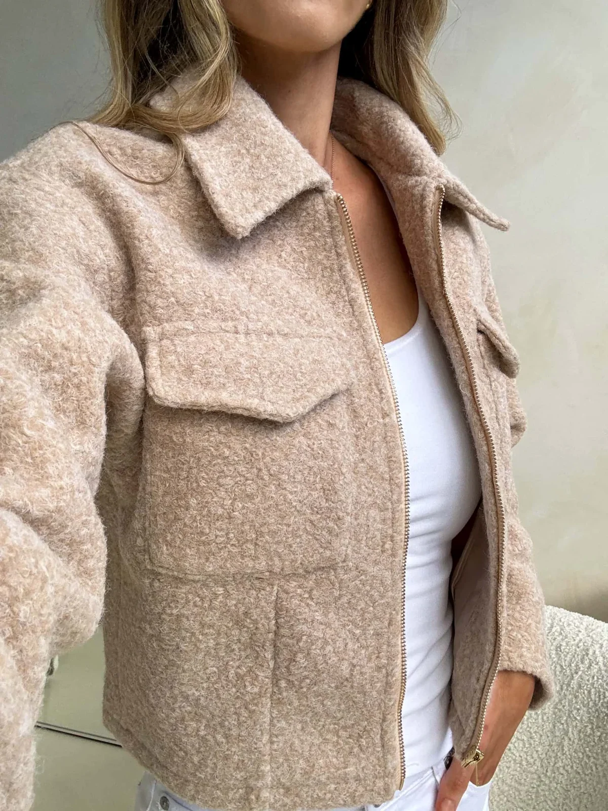 Isla Jacket - Beige - Image 3