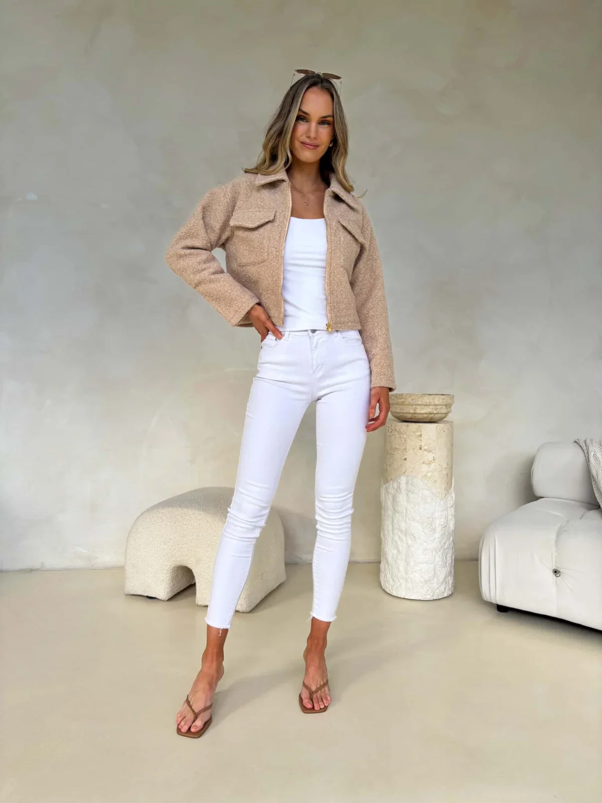 Isla Jacket - Beige - Image 5