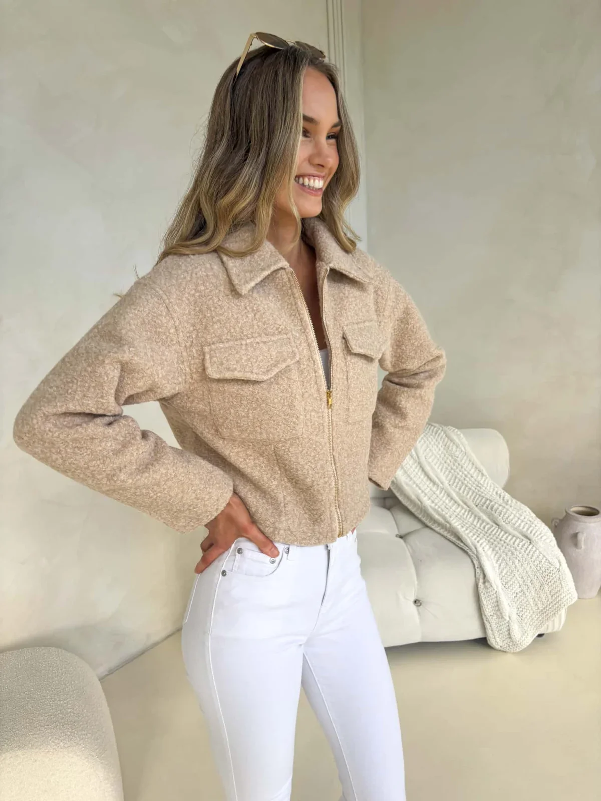 Isla Jacket - Beige - Image 6