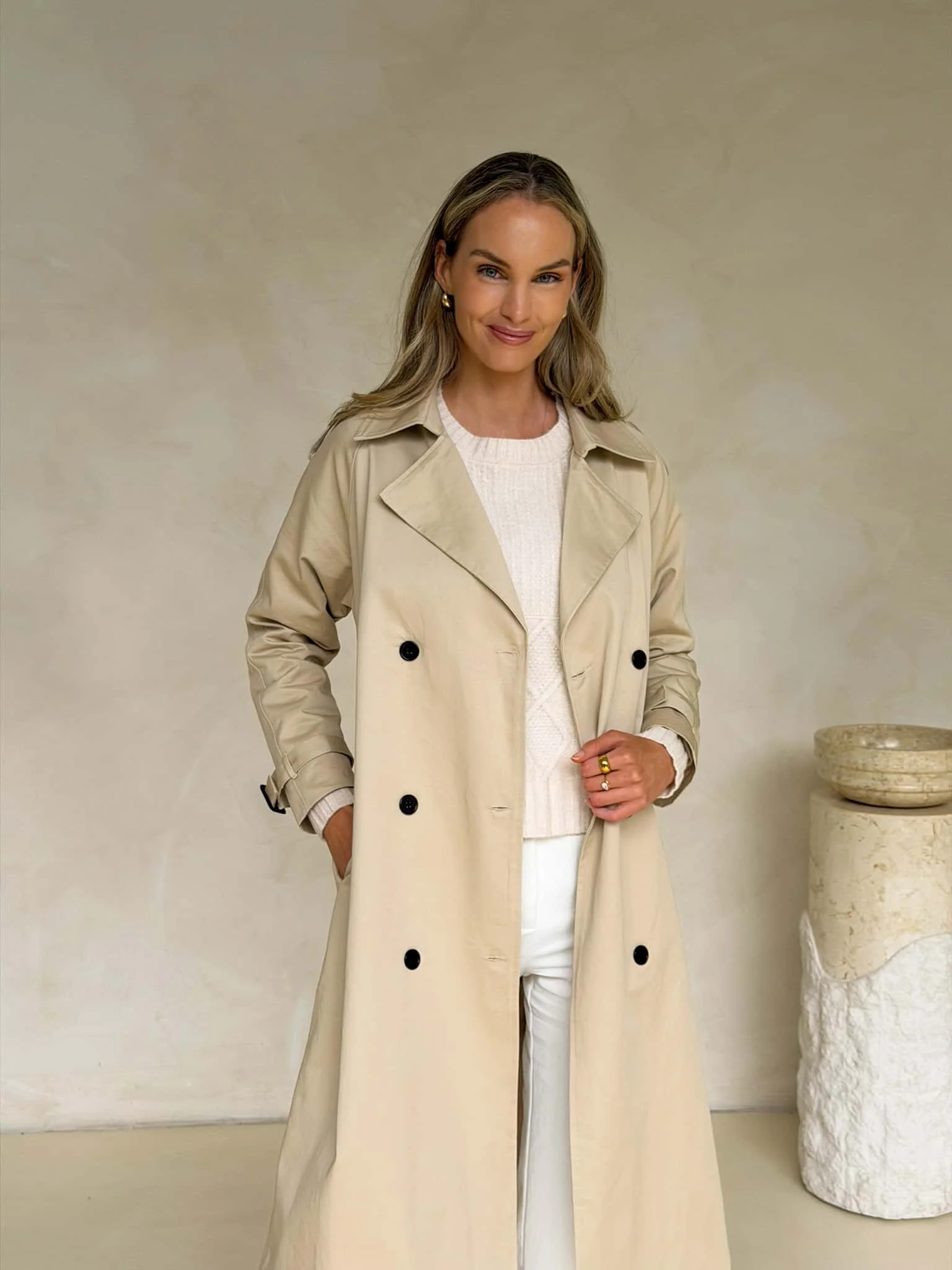 Maeve Trench Coat - Beige - Image 4