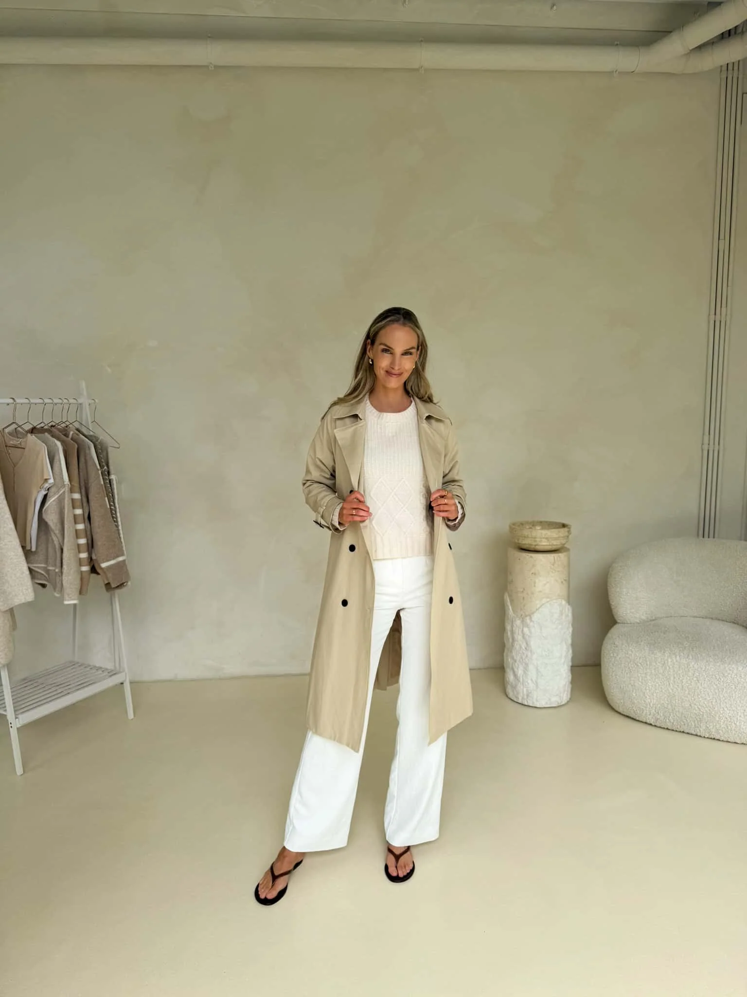 Maeve Trench Coat - Beige - Image 6